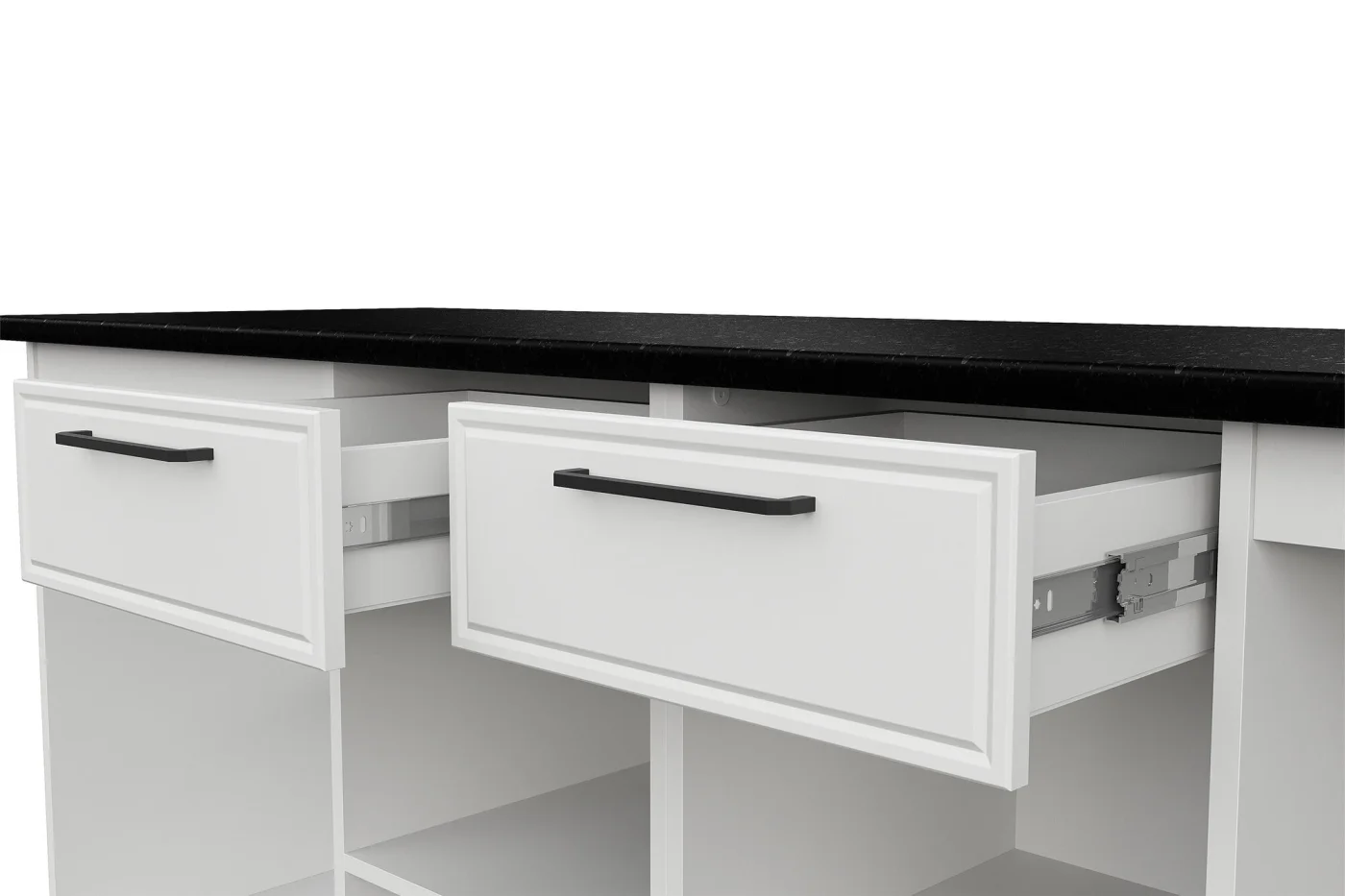 Кухонный гарнитур Нонтон Арнуво, 200 см, бланж / черная столешница